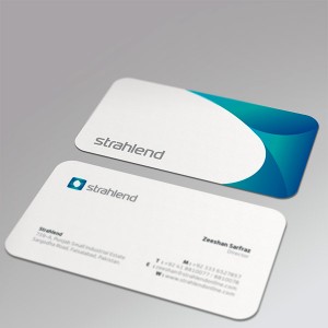 Tarjeta visita con equinas redondeadas 85x55 mm
