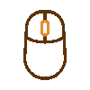 Wired outline 1315 computer mouse