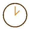 Wired outline 45 clock time